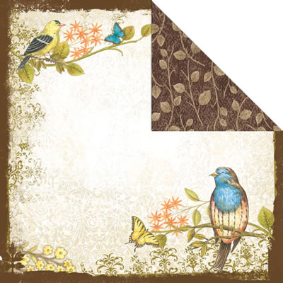 Creative Imaginations - Song Birds - Song Birds 12x12 d/sided paper  (pack of 10)