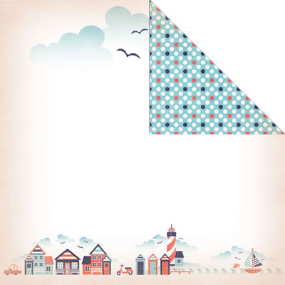 Creative Imaginations - Nautical - At the Beach 12x12 d/sided paper  (pack of 10)