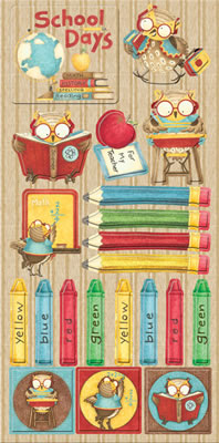 Creative Imaginations - Back to School - School Days 5x12 Cardstock Stickers  (pack of 6)
