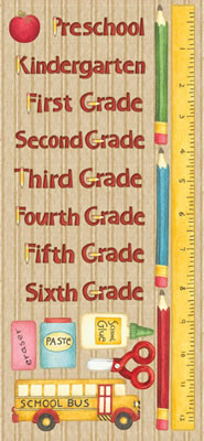 Creative Imaginations - Back to School - Back to School 5x12 Cardstock Stickers  (pack of 6)