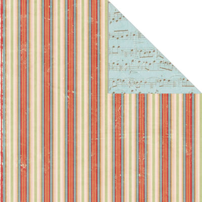 Creative Imaginations - Rejoice - Rejoice Stripe 12x12 d/sided paper  (pack of 10)