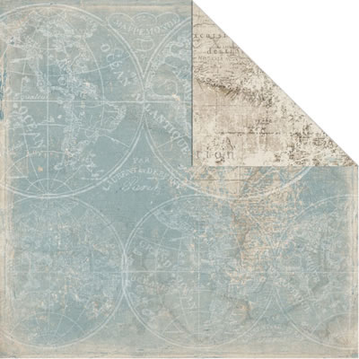 Creative Imaginations - Gallivant - Navigation 12x12 d/sided paper  (pack of 10)