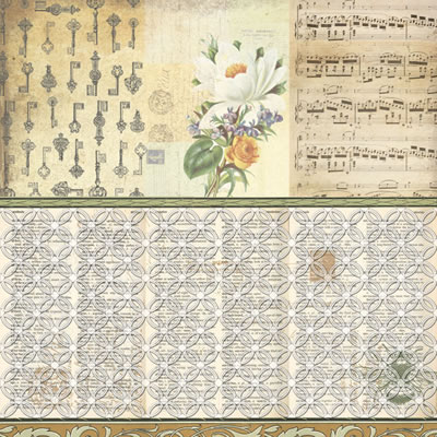 Creative Imaginations - Assemblage - Assemblage 12x12 paint it paper w/ varnish pattern  (pack of 5)