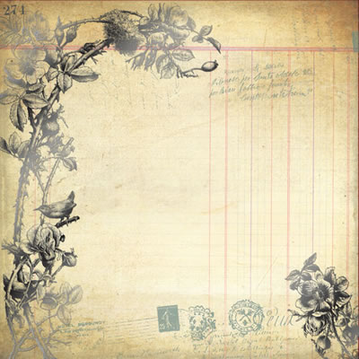 Creative Imaginations - Assemblage - Wild Rose 12x12 paint it paper w/ varnish pattern  (pack of 5)