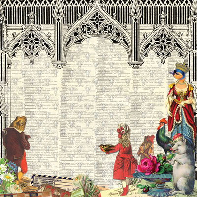 Creative Imaginations - Assemblage - Jubilee 12x12 paint-it paper w/ varnish pattern  (pack of 5)