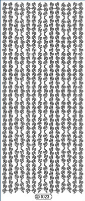 Elizabeth Craft Designs - Peel Off Stickers  Borders  Silver  PREORDER2   (sold in 6's)