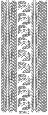 Elizabeth Craft Designs - Peel Off Stickers  Borders & Corners  PREORDER2    Silver (sold in 6's)