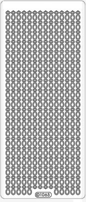 Elizabeth Craft Designs - Peel Off Stickers  Borders Oval  PREORDER2   Silver (sold in 6's)