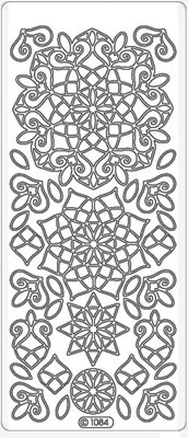 Elizabeth Craft Designs - Peel Off Stickers  3D Ornament  Silver  PREORDER2    (sold in 6's