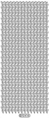 Elizabeth Craft Designs - Peel Off Stickers  Borders Leaves  Silver  PREORDER2    (sold in 6's)