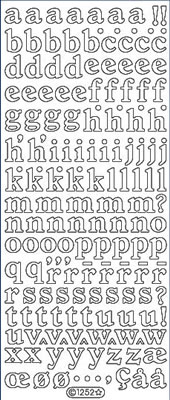 Elizabeth Craft Designs - Peel Off Stickers  Alphabet 15 Medium  Silver  PREORDER2     (sold in 6's)