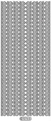 Elizabeth Craft Designs - Peel Off Stickers  Ribbon Fantasy  Silver  PREORDER2    (sold in 6's)
