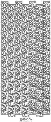 Elizabeth Craft Designs - Peel Off Stickers  Ribbon Classic Swirl  Silver  PREORDER2   Sticker  (sold in 6's)