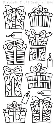 Elizabeth Craft Designs - Peel of Stickers  Gifts  Silver  PREORDER2  Off (sold in 6's)