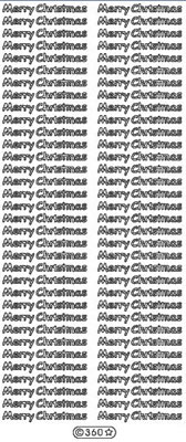 Elizabeth Craft Designs - Peel Off Stickers  Merry Christmas  Silver  PREORDER2    (sold in 6's)