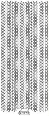 Elizabeth Craft Designs - Glitter Peel Off Stickers  Borders & Hearts  Silver  PREORDER2 (sold in 6's)