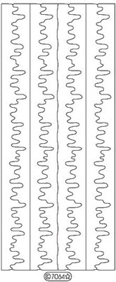 Elizabeth Craft Designs - Glitter Peel Off Stickers  Icicles  Silver  PREORDER2    (sold in 6's)