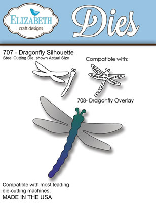 Elizabeth Craft Designs - Dragonfly Silhouette Die  (sold individually)