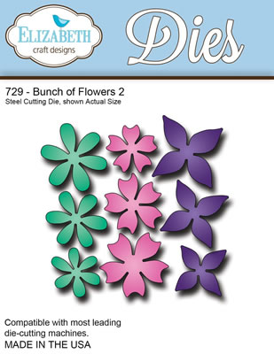 Elizabeth Craft Designs - Metal Dies - Bunch of Flowers 2  (sold individually)