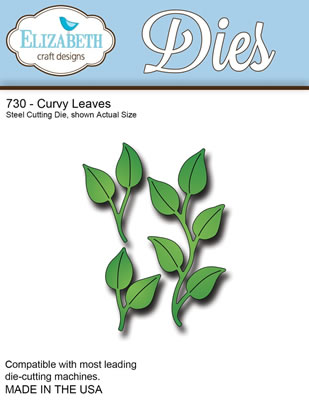 Elizabeth Craft Designs - Metal Dies - Curvy Leaves  (sold individually)