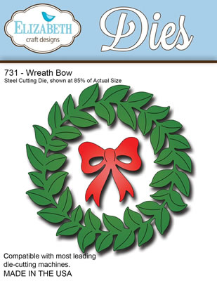 Elizabeth Craft Designs - Metal Dies - Wreath Bow  (sold individually)