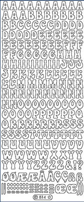 Elizabeth Craft Designs - Peel Off Stickers  Alphabet 1 Capitals  Silver  PREORDER2     (sold in 6's)
