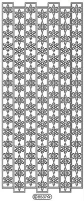 Elizabeth Craft Designs - Peel Off Stickers  Ribbon Snowflakes  Silver  PREORDER2    (sold in 6's)