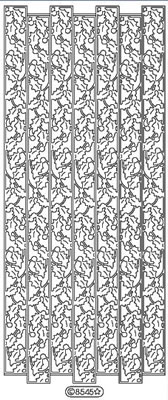 Elizabeth Craft Designs - Peel Off Stickers  Ribbon Holly  Silver  PREORDER2    (sold in 6's)
