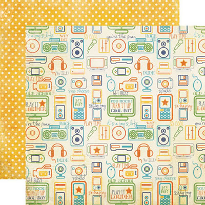 Echo Park - A Boys Life - Play Time 12x12 d/sided paper  (pack of 10)