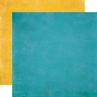 Echo Park - A Boys Life - Teal/Yellow 12x12 d/sided paper  (pack of 10)