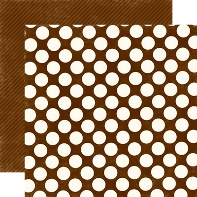 Dots & Stripes Candy Shoppe - Chocolate Large Dot 12x12 d/sided paper (pack of 10)