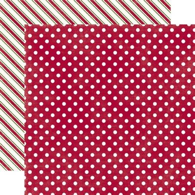 Dots & Stripes Christmas - Sleigh Ride Medium Dot 12x12 d/sided paper (pack of 10)