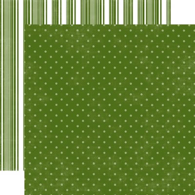 Dots & Stripes Christmas - Snowy Pine Small Dot 12x12 d/sided paper (pack of 10)