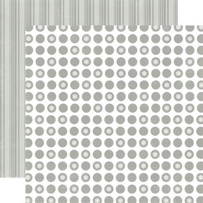 Dots & Stripes Christmas - Silver Bells Small Dot 12x12 d/sided paper (pack of 10)