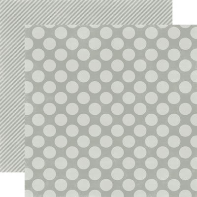 Dots & Stripes Christmas - Silver Bells Large Dot 12x12 d/sided paper (pack of 10)