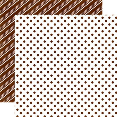 Dots & Stripes Christmas - Gingerbread Medium Dot 12x12 d/sided paper (pack of 10)