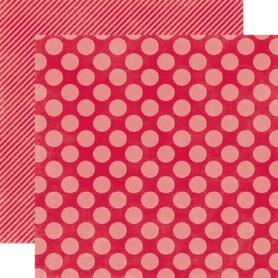 Dots & Stripes Christmas - Holly Berry Large Dots 12x12 d/sided paper (pack of 10)