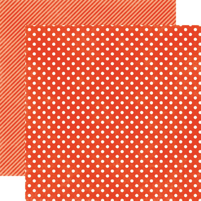 Echo Park Paper - Dots & Stripes - Homefront - Ladybug Small Dots 12x12 d/sided paper  (pack of 10)