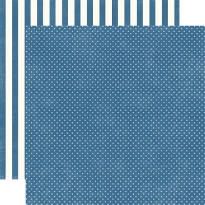 Dots & Stripes - Homefront - Blueberry Tiny Dots 12x12 d/sided paper (pack of 10)
