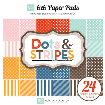 Essentials - Dots Primary - 6x6 Paper Pad (sold in 3's)