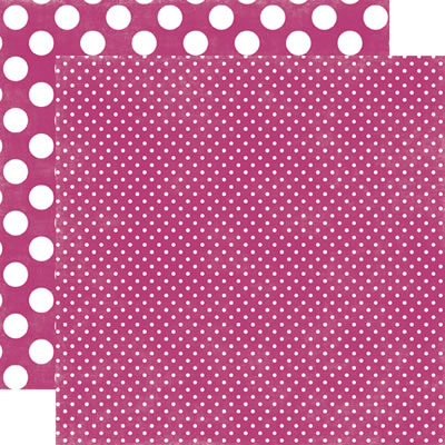 Echo Park - Dots & Stripes Jewels - Amethyst Tiny Dot 12x12 d/sided paper  (pack of 10)