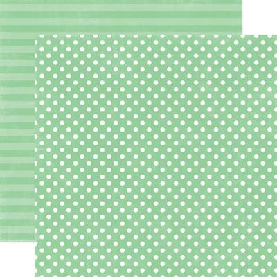 Dots & Stripes Jewels - Jade Small Dot 12x12 d/sided paper (pack of 10)