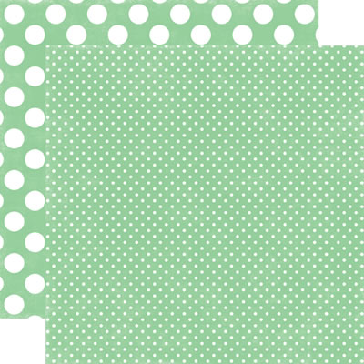 Dots & Stripes Jewels - Jade Tiny Dot 12x12 d/sided paper (pack of 10)