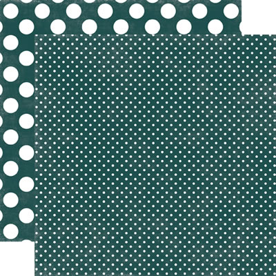 Dots & Stripes Jewels - Emerald Tiny Dot 12x12 d/sided paper (pack of 10)