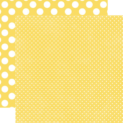 Echo Park - Dots & Stripes Neapolitan - Pineapple Tiny Dot 12x12 d/sided paper  (pack of 10)
