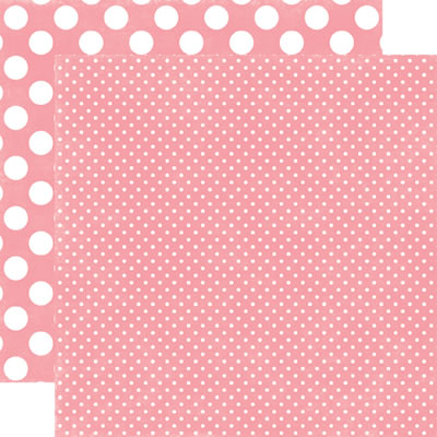 Echo Park - Dots & Stripes Neapolitan - Berry Bliss Tiny Dot 12x12 d/sided paper  (pack of 10)