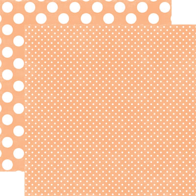 Echo Park - Dots & Stripes Neapolitan - Peaches & Cream Tiny Dot 12x12 d/sided paper  (pack of 10)