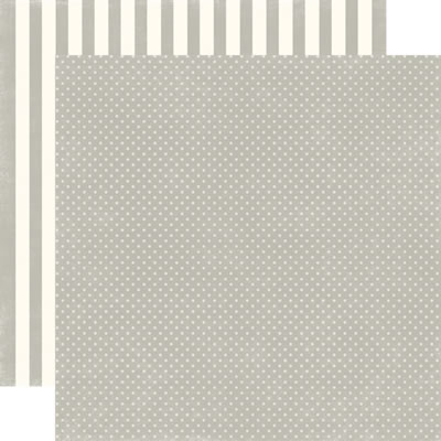 Dots & Stripes - Soda Fountain - Seltzer Grey Tiny Dots 12x12 d/sided paper (pack of 10)