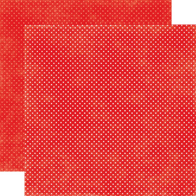 Essentials - Dots Primary - Ruby Red Tiny Dots 12x12 d/sided paper (pack of 10)