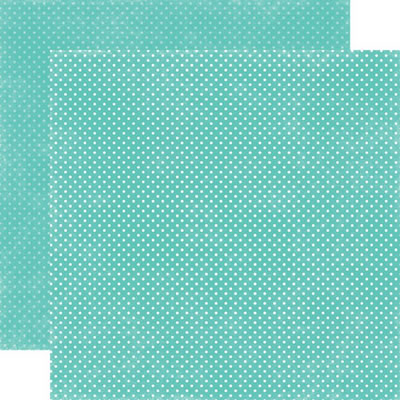 Essentials - Dots Primary - Teal Tiny Dots 12x12 d/sided paper (pack of 10)